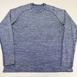 Lululemon Metal Vent Tech Long Sleeve Shirt Men's XL Blue Performance Stretch